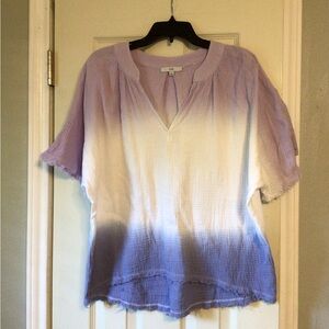 Fate ombré raw hem top